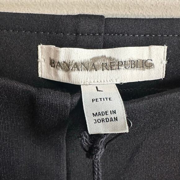 Banana Republic High Rise Wide Leg Cropped Everywhere Ponte Pant Black 713496 - Picture 4 of 12